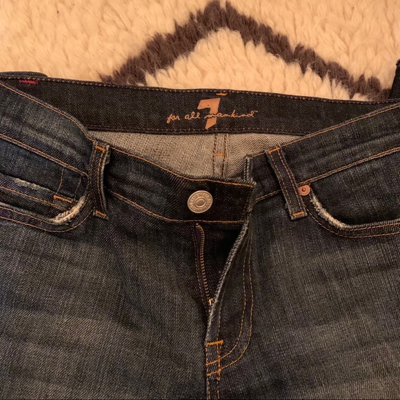 7 For All Mankind Flare blue jeans size 27 like New - Picture 7 of 16
